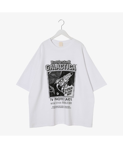 SONA(ソナ)の「SONYUNARA GALACTICAプリントオーバーTシャツ(Tシャツ/カットソー・レディース・アイボリー/ダークグレー/スカイブルー・FREE)」の13枚目の写真