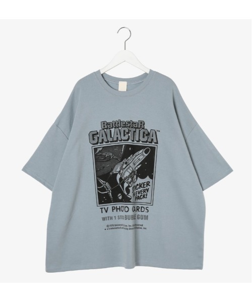 SONA(ソナ)の「SONYUNARA GALACTICAプリントオーバーTシャツ(Tシャツ/カットソー・レディース・アイボリー/ダークグレー/スカイブルー・FREE)」の12枚目の写真