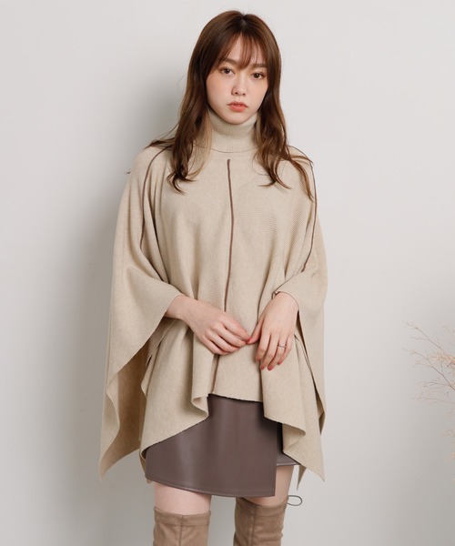 LIPSERVICE（リップサービス）の「フェイクレザーラップ台形ミニスカート（スカート・レディース・ブラック/ブラウン/グリーン/アイボリー・S/M/XS）」の15枚目の写真