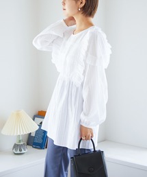 Heather | コットンフリルチュニック　218110(シャツ/ブラウス)