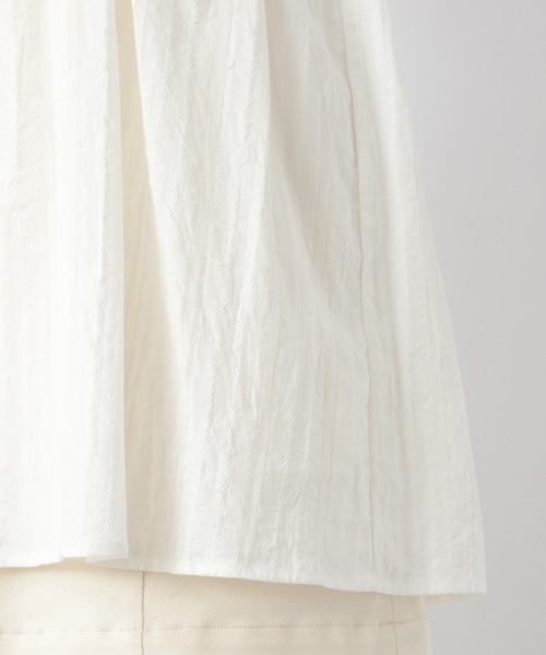 Heather(ヘザー)の「コットンフリルチュニック 218110(シャツ/ブラウス・レディース・ホワイト/ブラック/ブルーグレー・FREE)」の12枚目の写真