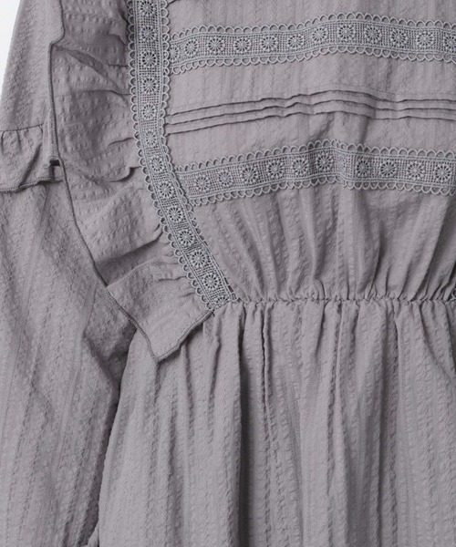 Heather(ヘザー)の「コットンフリルチュニック 218110(シャツ/ブラウス・レディース・ホワイト/ブラック/ブルーグレー・FREE)」の20枚目の写真