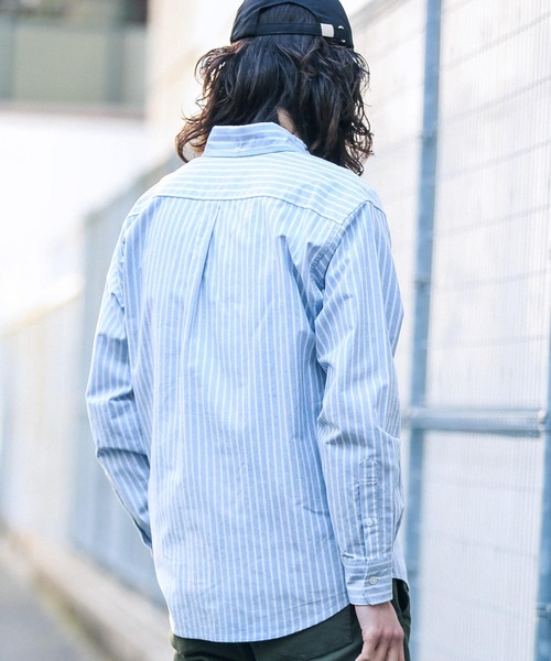 URBAN RESEARCH Sonny Label（アーバンリサーチサニーレーベル）の「『抗菌/防臭』オックスボタンダウンシャツ（シャツ/ブラウス・メンズ・チェック/ネイビー/オフホワイト/ライトブルー/ストライプ/ブルー系その他・LARGE/MEDIUM/X-SMALL/SMALL/X-LARGE）」の10枚目の写真
