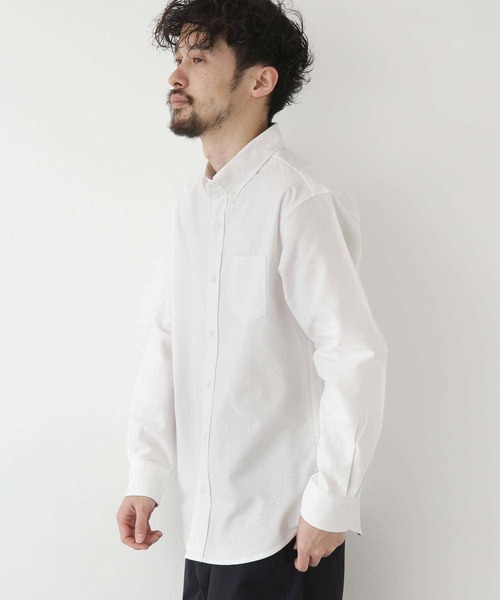 URBAN RESEARCH Sonny Label（アーバンリサーチサニーレーベル）の「『抗菌/防臭』オックスボタンダウンシャツ（シャツ/ブラウス・メンズ・チェック/ネイビー/オフホワイト/ライトブルー/ストライプ/ブルー系その他・LARGE/MEDIUM/X-SMALL/SMALL/X-LARGE）」の13枚目の写真