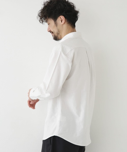 URBAN RESEARCH Sonny Label（アーバンリサーチサニーレーベル）の「『抗菌/防臭』オックスボタンダウンシャツ（シャツ/ブラウス・メンズ・チェック/ネイビー/オフホワイト/ライトブルー/ストライプ/ブルー系その他・LARGE/MEDIUM/X-SMALL/SMALL/X-LARGE）」の15枚目の写真