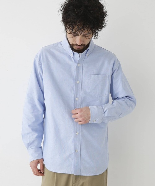 URBAN RESEARCH Sonny Label（アーバンリサーチサニーレーベル）の「『抗菌/防臭』オックスボタンダウンシャツ（シャツ/ブラウス・メンズ・チェック/ネイビー/オフホワイト/ライトブルー/ストライプ/ブルー系その他・LARGE/MEDIUM/X-SMALL/SMALL/X-LARGE）」の19枚目の写真