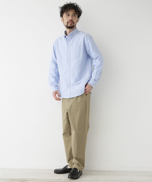 URBAN RESEARCH Sonny Label（アーバンリサーチサニーレーベル）の「『抗菌/防臭』オックスボタンダウンシャツ（シャツ/ブラウス・メンズ・チェック/ネイビー/オフホワイト/ライトブルー/ストライプ/ブルー系その他・LARGE/MEDIUM/X-SMALL/SMALL/X-LARGE）」の20枚目の写真