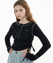 A'GEM/9 × .kom『ODD ONE OUT/オッドワンアウト』Colored sewing string top/ カラー ソーイング ストリング ロングスリーブカットソー