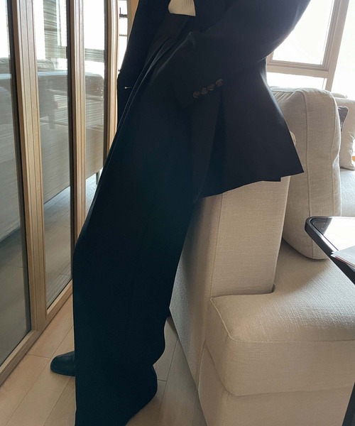 chuclla(チュクラ)の「2タックワイドスラックス chw21a050【ベーシックライン】(スラックス・レディース・ブラック/モカ・M/L/S)」の4枚目の写真