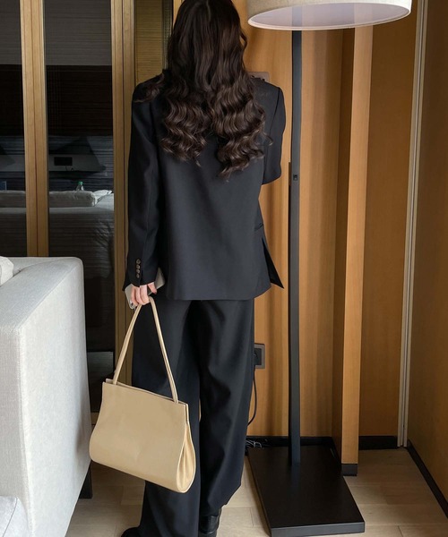 chuclla(チュクラ)の「2タックワイドスラックス chw21a050【ベーシックライン】(スラックス・レディース・ブラック/モカ・M/L/S)」の5枚目の写真