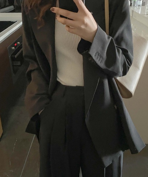 chuclla(チュクラ)の「2タックワイドスラックス chw21a050【ベーシックライン】(スラックス・レディース・ブラック/モカ・M/L/S)」の6枚目の写真