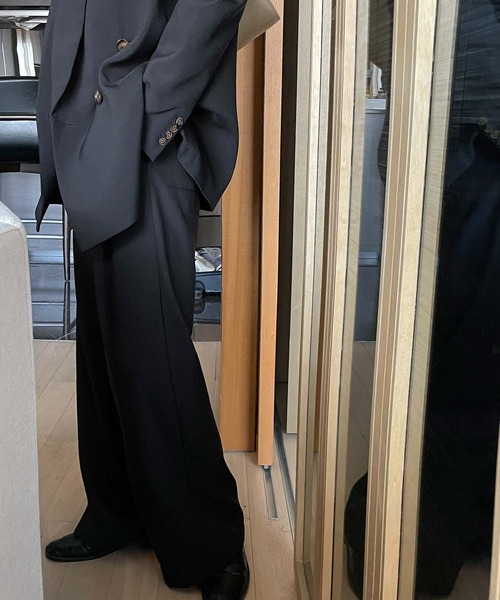 chuclla(チュクラ)の「2タックワイドスラックス chw21a050【ベーシックライン】(スラックス・レディース・ブラック/モカ・M/L/S)」の7枚目の写真