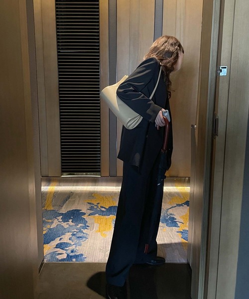 chuclla(チュクラ)の「2タックワイドスラックス chw21a050【ベーシックライン】(スラックス・レディース・ブラック/モカ・M/L/S)」の9枚目の写真