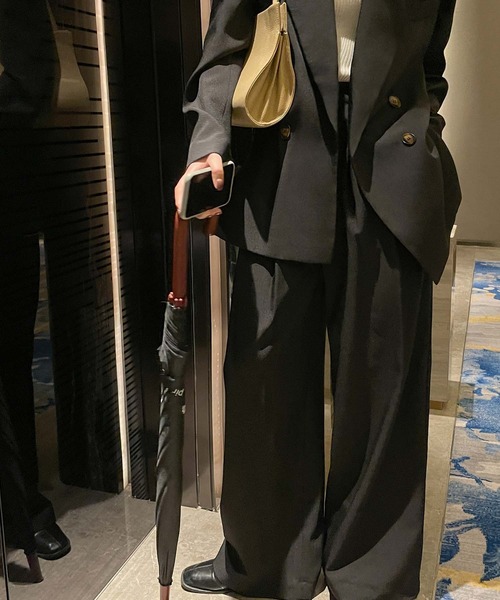 chuclla(チュクラ)の「2タックワイドスラックス chw21a050【ベーシックライン】(スラックス・レディース・ブラック/モカ・M/L/S)」の10枚目の写真