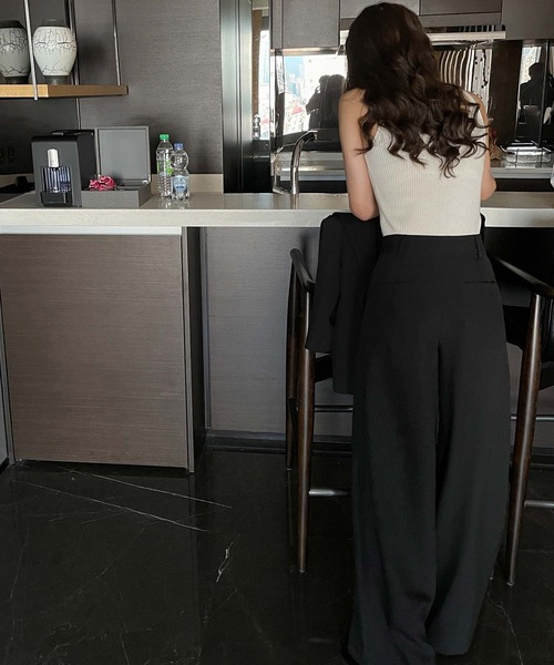 chuclla(チュクラ)の「2タックワイドスラックス chw21a050【ベーシックライン】(スラックス・レディース・ブラック/モカ・M/L/S)」の12枚目の写真