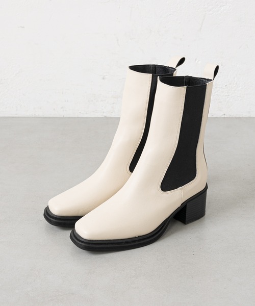 prose verse（プロズヴェール）の「《WEB限定》サイドゴアブーツ（ブーツ・レディース・ブラック/アイボリー・SMALL/MEDIUM/LARGE/X-LARGE/XX-LARGE/X-SMALL）」の7枚目の写真