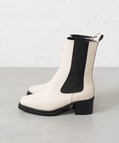 prose verse（プロズヴェール）の「《WEB限定》サイドゴアブーツ（ブーツ・レディース・ブラック/アイボリー・SMALL/MEDIUM/LARGE/X-LARGE/XX-LARGE/X-SMALL）」の5枚目の写真