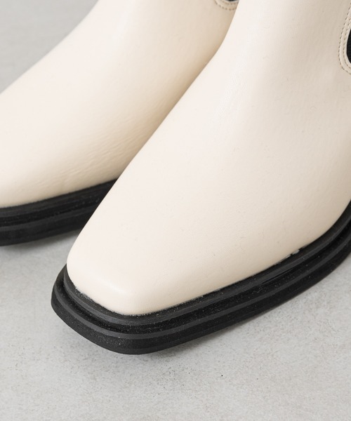 prose verse（プロズヴェール）の「《WEB限定》サイドゴアブーツ（ブーツ・レディース・ブラック/アイボリー・SMALL/MEDIUM/LARGE/X-LARGE/XX-LARGE/X-SMALL）」の4枚目の写真