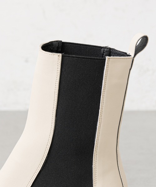 prose verse（プロズヴェール）の「《WEB限定》サイドゴアブーツ（ブーツ・レディース・ブラック/アイボリー・SMALL/MEDIUM/LARGE/X-LARGE/XX-LARGE/X-SMALL）」の6枚目の写真