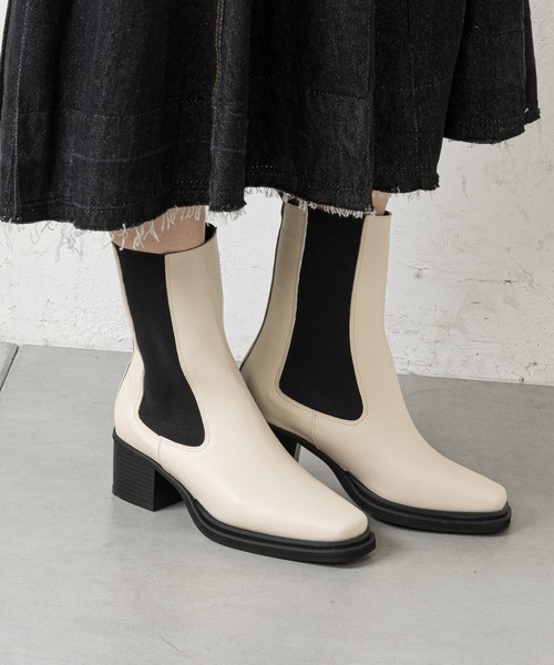 prose verse（プロズヴェール）の「《WEB限定》サイドゴアブーツ（ブーツ・レディース・ブラック/アイボリー・SMALL/MEDIUM/LARGE/X-LARGE/XX-LARGE/X-SMALL）」の3枚目の写真