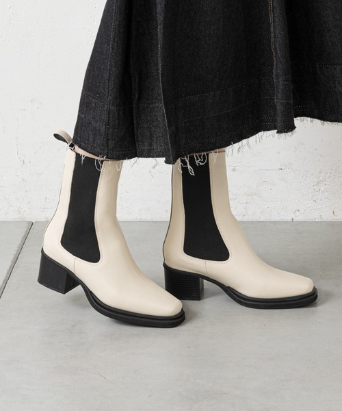 prose verse（プロズヴェール）の「《WEB限定》サイドゴアブーツ（ブーツ・レディース・ブラック/アイボリー・SMALL/MEDIUM/LARGE/X-LARGE/XX-LARGE/X-SMALL）」の9枚目の写真