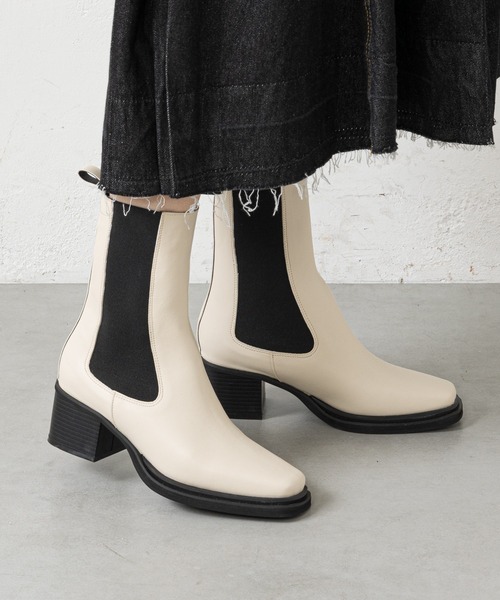 prose verse（プロズヴェール）の「《WEB限定》サイドゴアブーツ（ブーツ・レディース・ブラック/アイボリー・SMALL/MEDIUM/LARGE/X-LARGE/XX-LARGE/X-SMALL）」の8枚目の写真