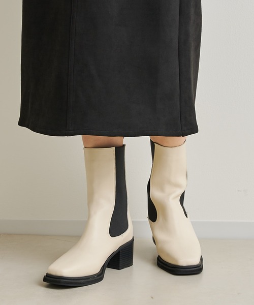 prose verse（プロズヴェール）の「《WEB限定》サイドゴアブーツ（ブーツ・レディース・ブラック/アイボリー・SMALL/MEDIUM/LARGE/X-LARGE/XX-LARGE/X-SMALL）」の16枚目の写真