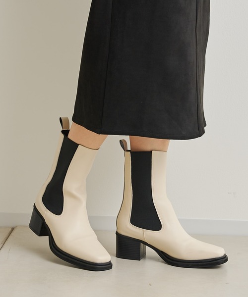 prose verse（プロズヴェール）の「《WEB限定》サイドゴアブーツ（ブーツ・レディース・ブラック/アイボリー・SMALL/MEDIUM/LARGE/X-LARGE/XX-LARGE/X-SMALL）」の17枚目の写真