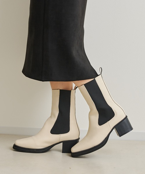 prose verse（プロズヴェール）の「《WEB限定》サイドゴアブーツ（ブーツ・レディース・ブラック/アイボリー・SMALL/MEDIUM/LARGE/X-LARGE/XX-LARGE/X-SMALL）」の19枚目の写真