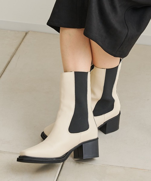 prose verse（プロズヴェール）の「《WEB限定》サイドゴアブーツ（ブーツ・レディース・ブラック/アイボリー・SMALL/MEDIUM/LARGE/X-LARGE/XX-LARGE/X-SMALL）」の20枚目の写真