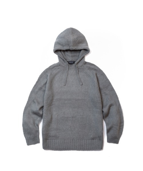 68&brothers（シックスティエイトアンドブラザーズ）の「Mohair Hooded Sweater（ニット/セーター・メンズ・グレー/レオパード/ライトブラウン/オレンジ/ライトグリーン/ブラック・MEDIUM/LARGE/X-LARGE）」の2枚目の写真