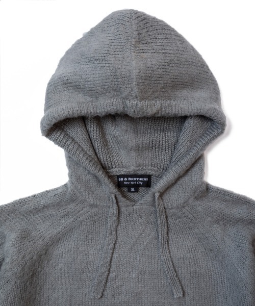 68&brothers（シックスティエイトアンドブラザーズ）の「Mohair Hooded Sweater（ニット/セーター・メンズ・グレー/レオパード/ライトブラウン/オレンジ/ライトグリーン/ブラック・MEDIUM/LARGE/X-LARGE）」の8枚目の写真