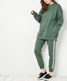 CELESTE RANA T100 裏起毛ワイドパンツルームウエア上下セット