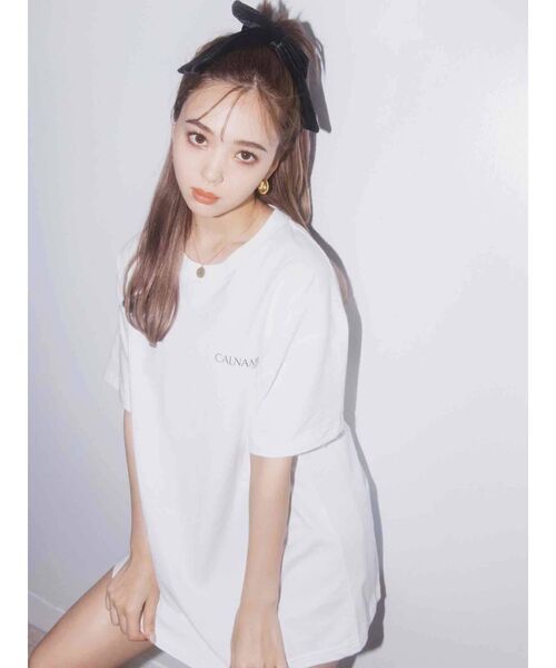 CALNAMUR（カルナムール）の「CALNAMUR Tシャツ（Tシャツ/カットソー・レディース・ホワイト/その他/ブラック/ベージュ・FREE）」の7枚目の写真