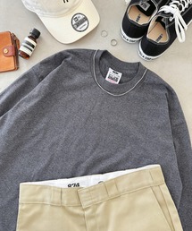 PRO CLUB （プロクラブ）の「PRO CLUB(プロクラブ) / 6.5オンス スーパーヘビーウェイト クルーネック 長袖 無地 ロンT / Heavyweight Cotton Long Crew Neck T-Shirt（Tシャツ/カットソー・メンズ）」