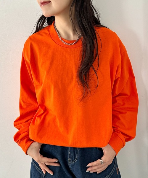 PRO CLUB (プロクラブ)の「PRO CLUB(プロクラブ) / 6.5オンス スーパーヘビーウェイト クルーネック 長袖 無地 ロンT / Heavyweight Cotton Long Crew Neck T-Shirt(Tシャツ/カットソー・メンズ・ホワイト/ブラック/ダークグリーン/ベージュ/レッド/ネイビー/チャコールグレー/オレンジ/バーガンディー/グレー/ブラウン・M/L/XL/XXL/S)」の11枚目の写真