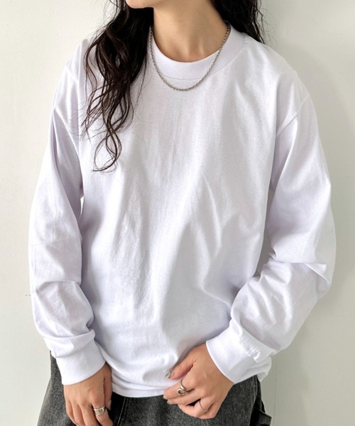 PRO CLUB (プロクラブ)の「PRO CLUB(プロクラブ) / 6.5オンス スーパーヘビーウェイト クルーネック 長袖 無地 ロンT / Heavyweight Cotton Long Crew Neck T-Shirt(Tシャツ/カットソー・メンズ・ホワイト/ブラック/ダークグリーン/ベージュ/レッド/ネイビー/チャコールグレー/オレンジ/バーガンディー/グレー/ブラウン・M/L/XL/XXL/S)」の13枚目の写真