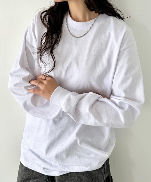 PRO CLUB (プロクラブ)の「PRO CLUB(プロクラブ) / 6.5オンス スーパーヘビーウェイト クルーネック 長袖 無地 ロンT / Heavyweight Cotton Long Crew Neck T-Shirt(Tシャツ/カットソー・メンズ・ホワイト/ブラック/ダークグリーン/ベージュ/レッド/ネイビー/チャコールグレー/オレンジ/バーガンディー/グレー/ブラウン・M/L/XL/XXL/S)」の15枚目の写真