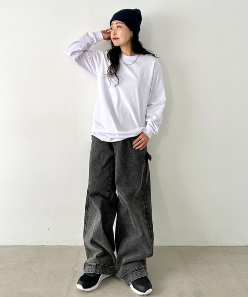 PRO CLUB (プロクラブ)の「PRO CLUB(プロクラブ) / 6.5オンス スーパーヘビーウェイト クルーネック 長袖 無地 ロンT / Heavyweight Cotton Long Crew Neck T-Shirt(Tシャツ/カットソー・メンズ・ホワイト/ブラック/ダークグリーン/ベージュ/レッド/ネイビー/チャコールグレー/オレンジ/バーガンディー/グレー/ブラウン・M/L/XL/XXL/S)」の18枚目の写真