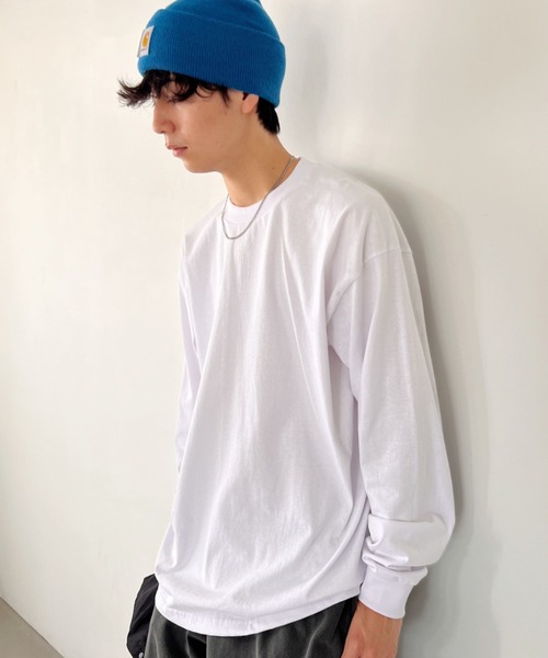 PRO CLUB (プロクラブ)の「PRO CLUB(プロクラブ) / 6.5オンス スーパーヘビーウェイト クルーネック 長袖 無地 ロンT / Heavyweight Cotton Long Crew Neck T-Shirt(Tシャツ/カットソー・メンズ・ホワイト/ブラック/ダークグリーン/ベージュ/レッド/ネイビー/チャコールグレー/オレンジ/バーガンディー/グレー/ブラウン・M/L/XL/XXL/S)」の22枚目の写真