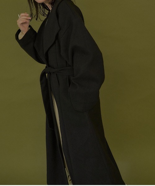 VANNIE U（ヴァニーユー）の「ビックカラーガウンコート（ダウンジャケット/コート・レディース・ブラック/ベージュ/パープル/アイボリー・FREE）」の15枚目の写真