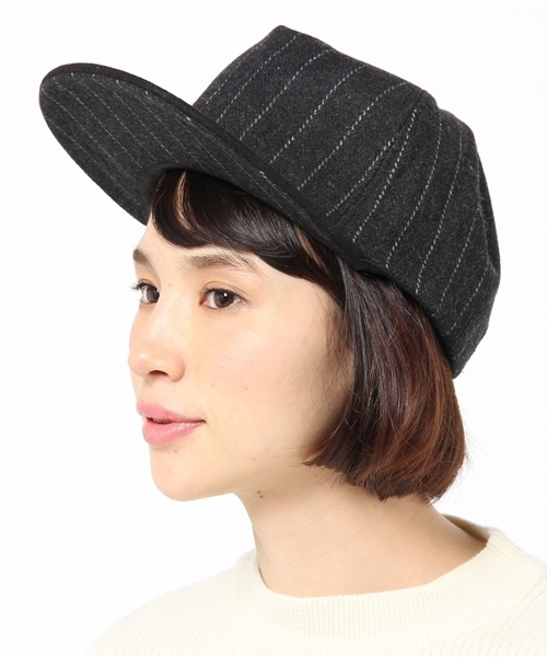 CIAOPANIC（チャオパニック）の「【Ciaopanic】ストライプキャップ（キャップ・レディース・ブラック/ダークグレー・FREE）」の3枚目の写真