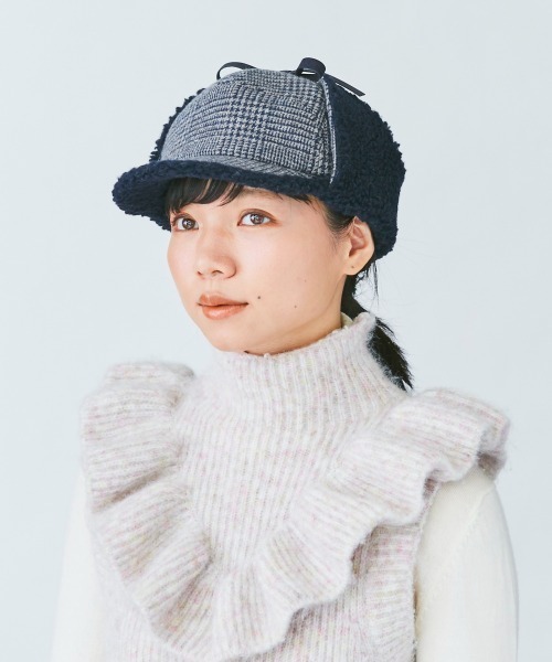 kaorinomori（カオリノモリ）の「カオリノモリ　ボルアスタキャップ（キャップ・レディース・ブラック/ネイビー/ブラウン・M/57.5cm）」の4枚目の写真