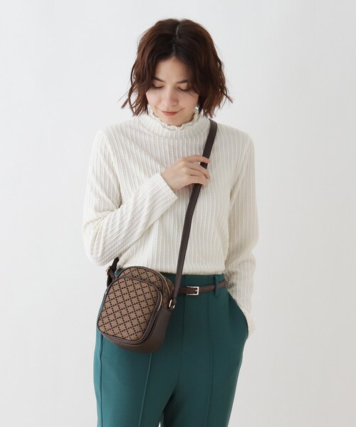 DRESKIP（ドレスキップ）の「◆ジャガード縦ショルダー（ショルダーバッグ・レディース・ブラック系4/ブラウン系5/ブラウン系6・00）」の9枚目の写真