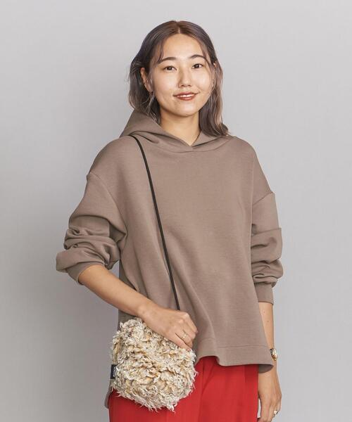 BEAUTY&YOUTH UNITED ARROWS（ビューティーアンドユースユナイテッドアローズ）の「BY ダンボールフード プルオーバー◆（パーカー・レディース・ホワイト/ダークグレー/モカ/ライム・FREE）」の3枚目の写真