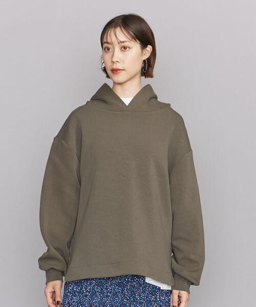 BEAUTY&YOUTH UNITED ARROWS（ビューティーアンドユースユナイテッドアローズ）の「BY ダンボールフード プルオーバー◆（パーカー・レディース・ホワイト/ダークグレー/モカ/ライム・FREE）」の5枚目の写真