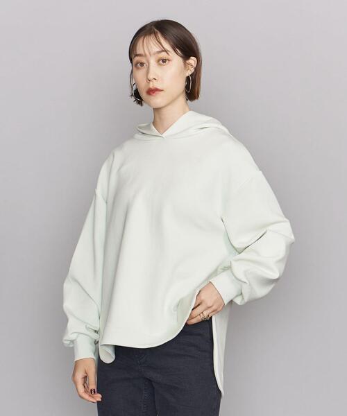 BEAUTY&YOUTH UNITED ARROWS（ビューティーアンドユースユナイテッドアローズ）の「BY ダンボールフード プルオーバー◆（パーカー・レディース・ホワイト/ダークグレー/モカ/ライム・FREE）」の8枚目の写真