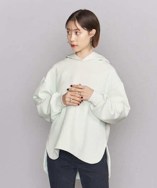 BEAUTY&YOUTH UNITED ARROWS（ビューティーアンドユースユナイテッドアローズ）の「BY ダンボールフード プルオーバー◆（パーカー・レディース・ホワイト/ダークグレー/モカ/ライム・FREE）」の7枚目の写真