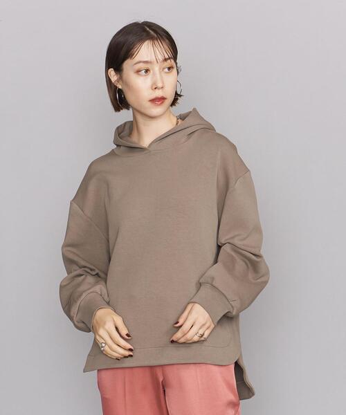 BEAUTY&YOUTH UNITED ARROWS（ビューティーアンドユースユナイテッドアローズ）の「BY ダンボールフード プルオーバー◆（パーカー・レディース・ホワイト/ダークグレー/モカ/ライム・FREE）」の6枚目の写真