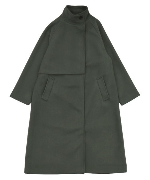 セール】スタンドカラーフェイクウールケープコート（その他アウター